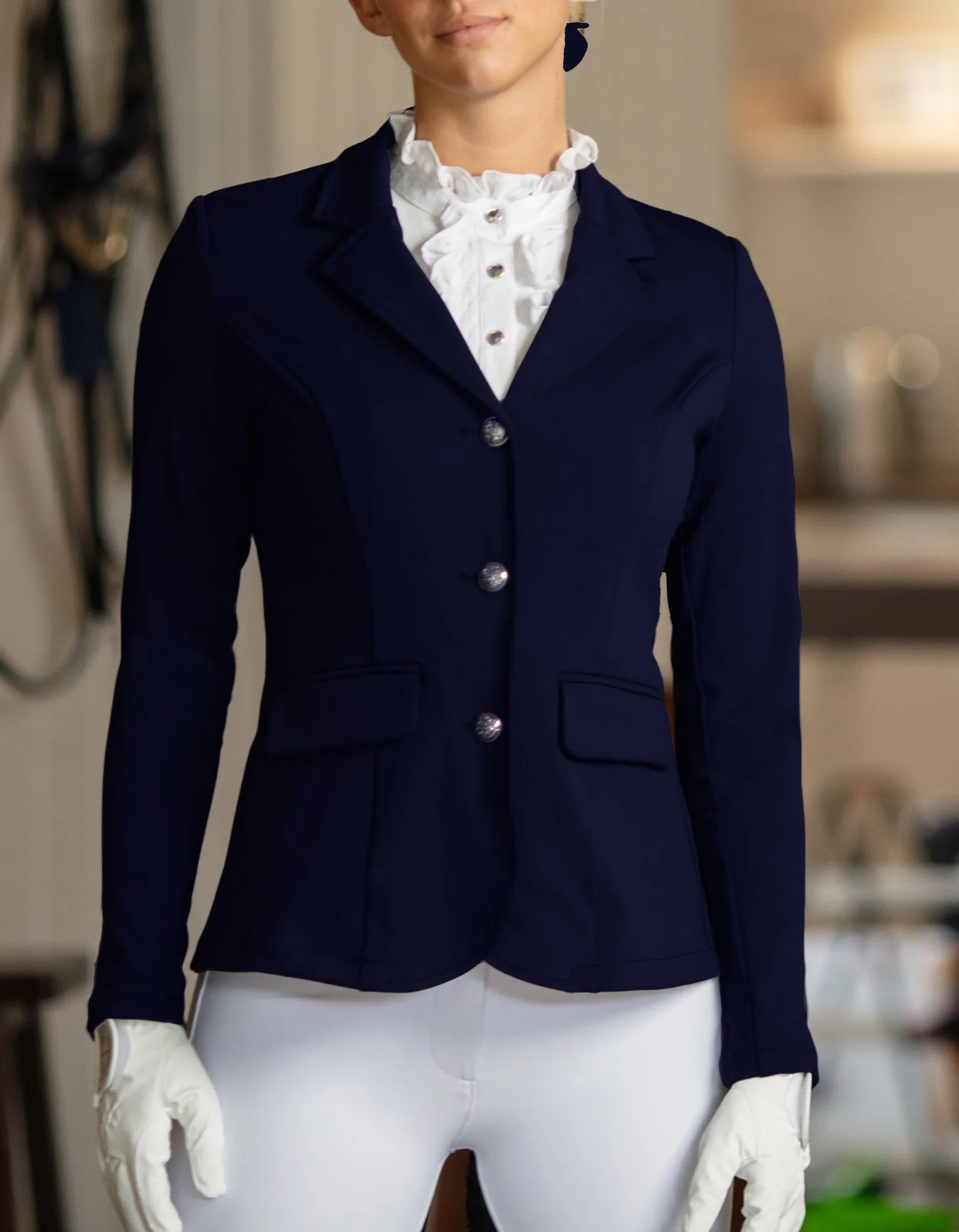 Ava Navy Stretch Show Jacket