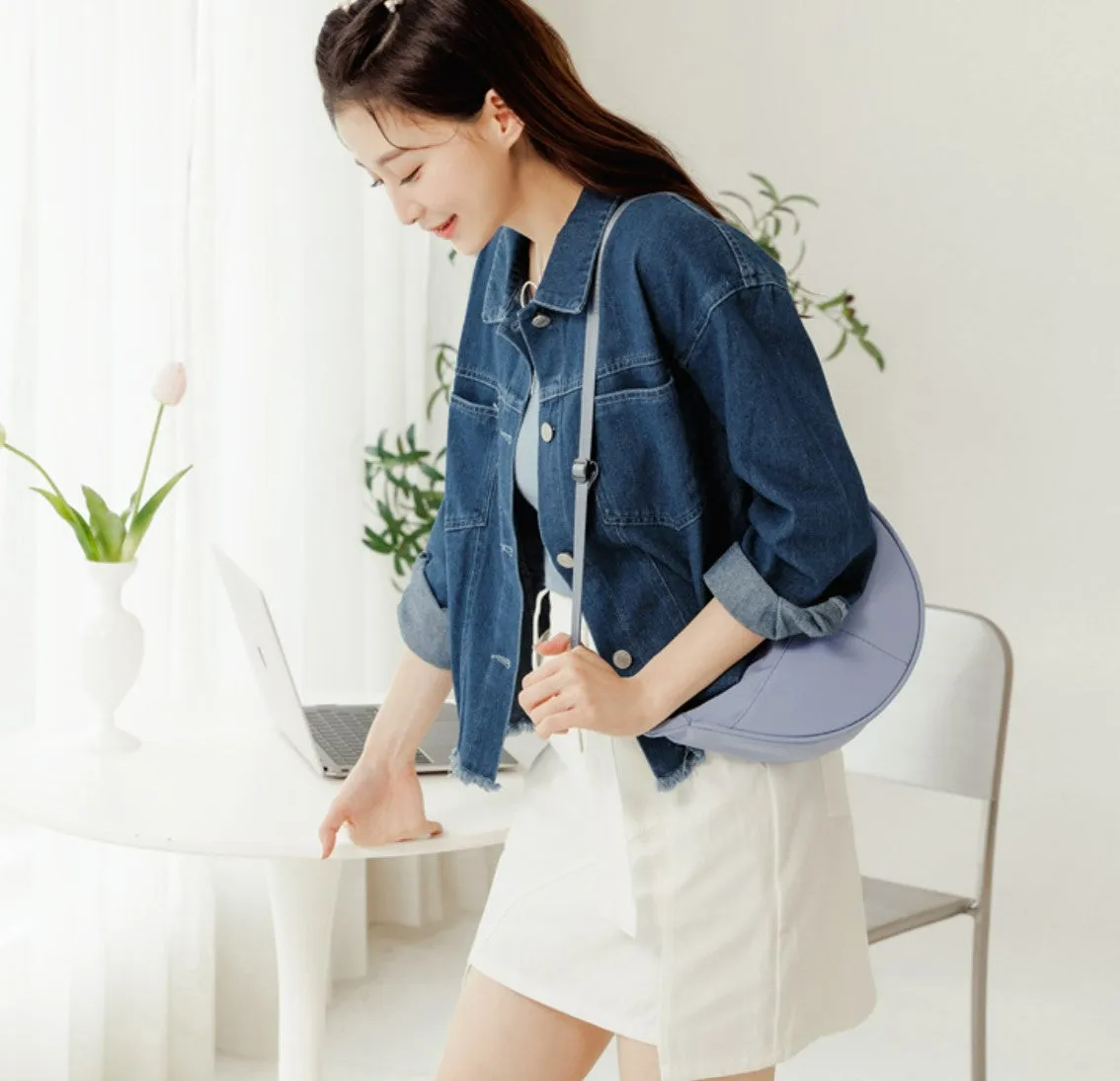 Basic Loose Denim Long Sleeve Jacket