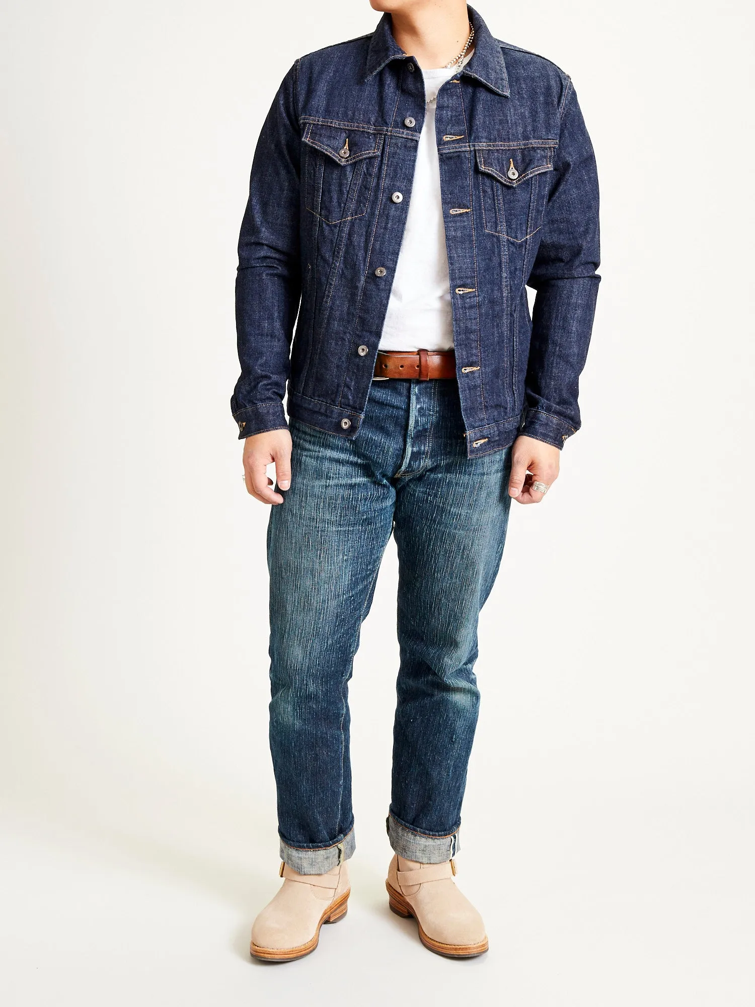 bf1x "Burkina Faso" Selvedge Type-3 Denim Jacket in Indigo