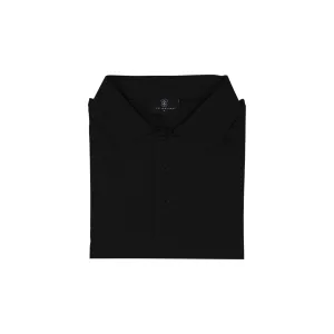 Black Three Button Polo