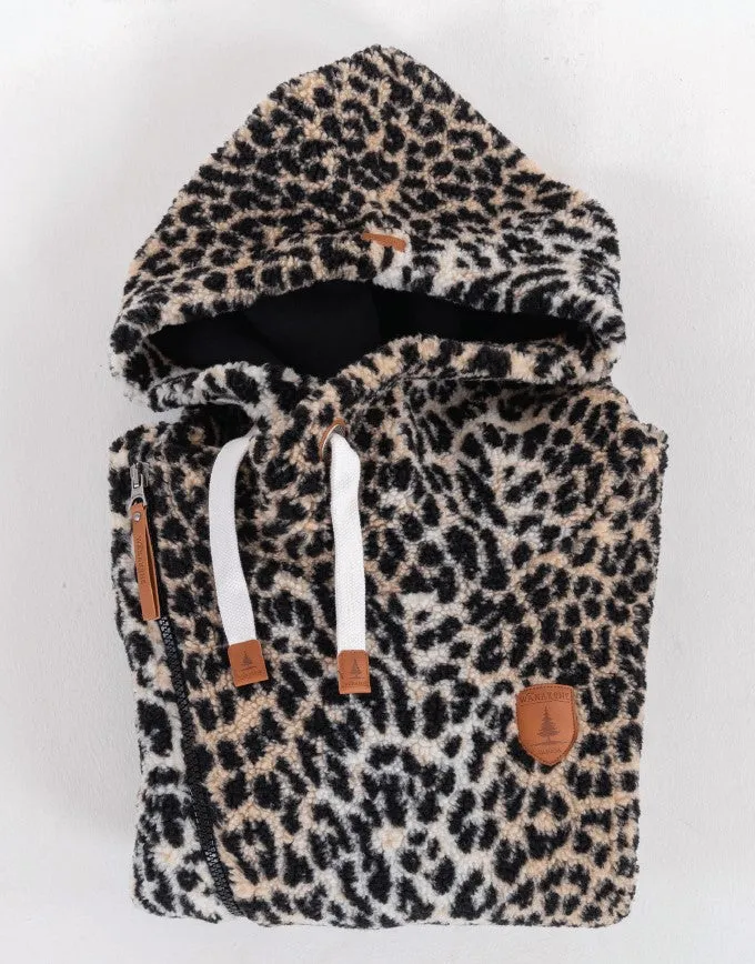 Bliss Sherpa Leopard Print Hoodie