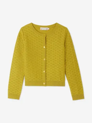 Bonpoint Girls Garancie Cardigan in Yellow