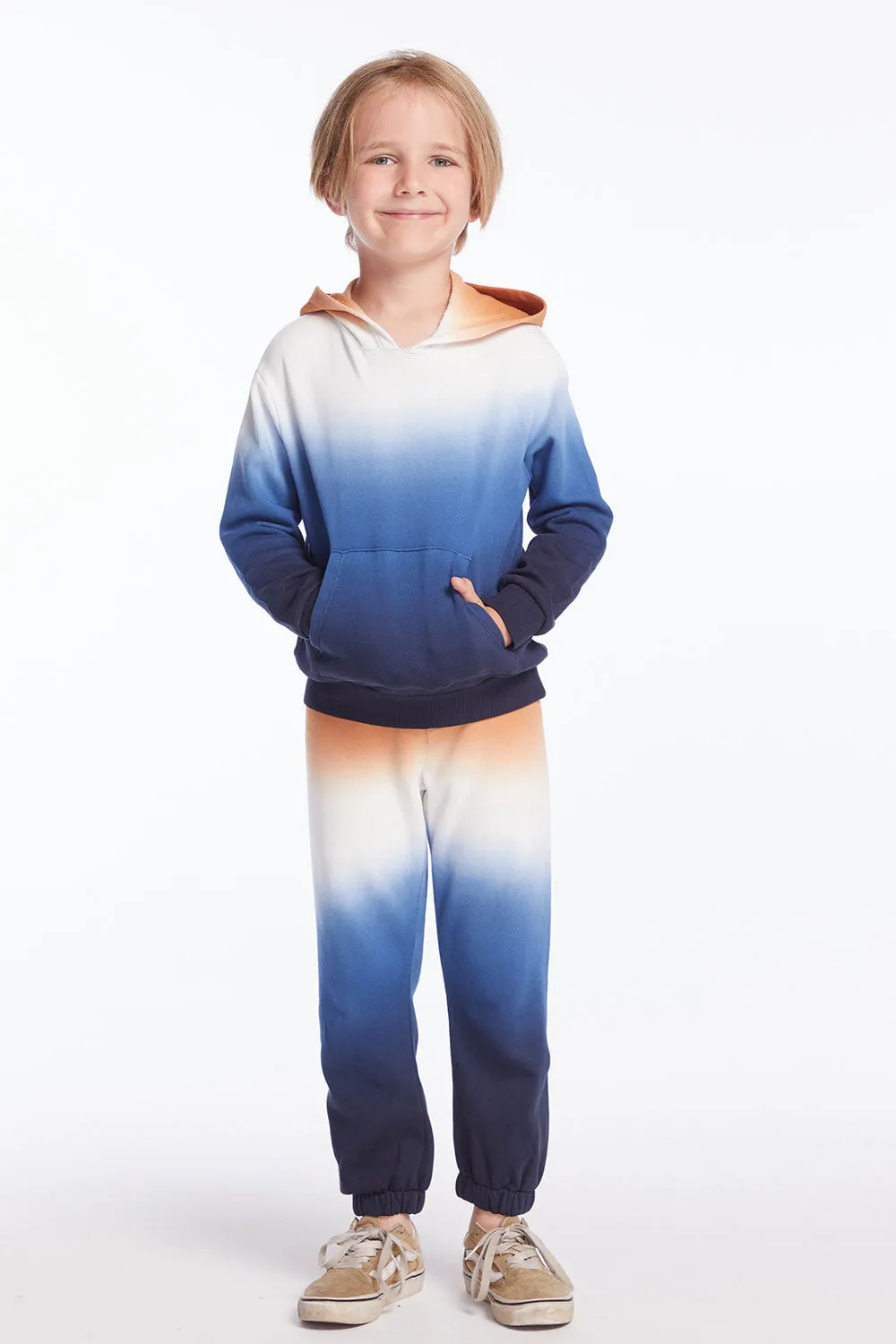 Boys Winter Night Tie Dye Long Sleeve Hoodie