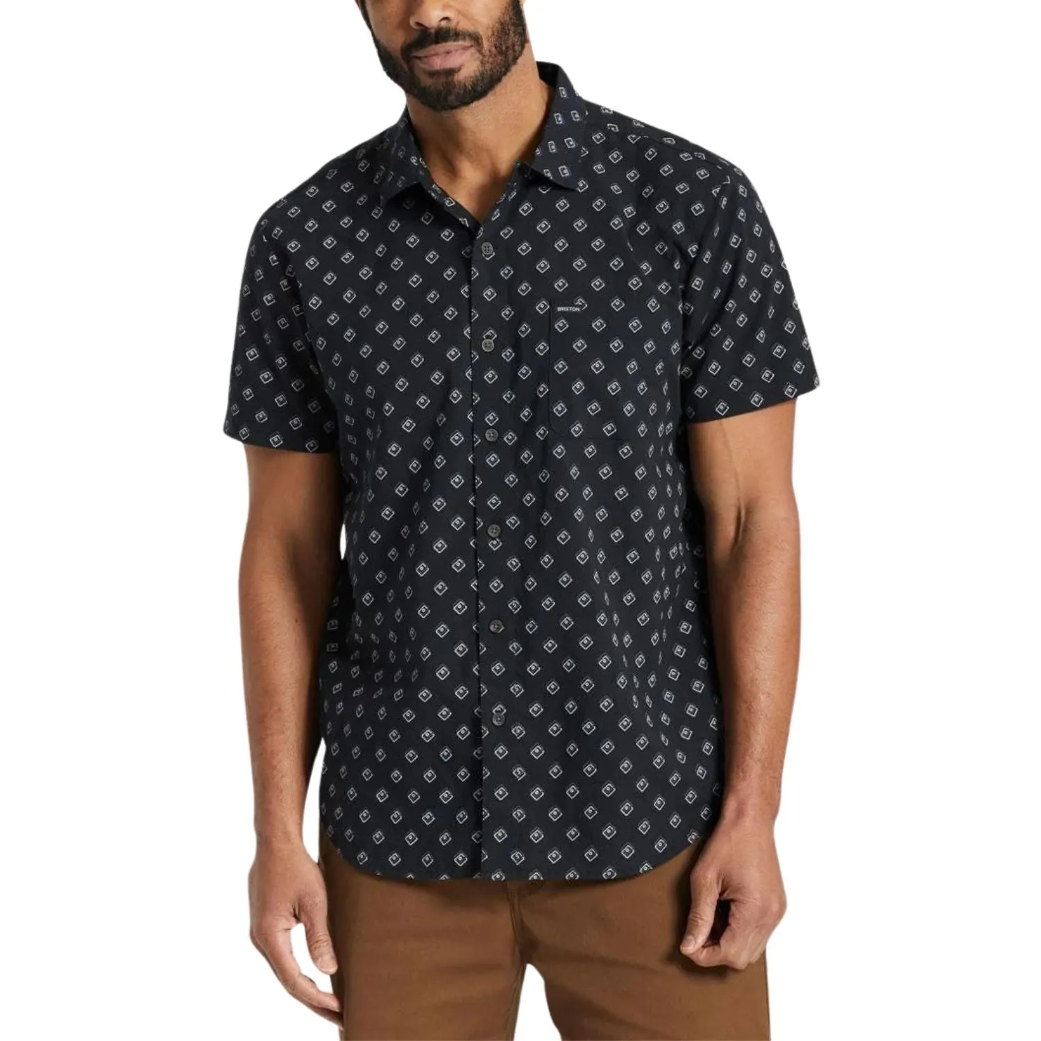 Brixton Charter Print Woven S/S Shirt - Men's