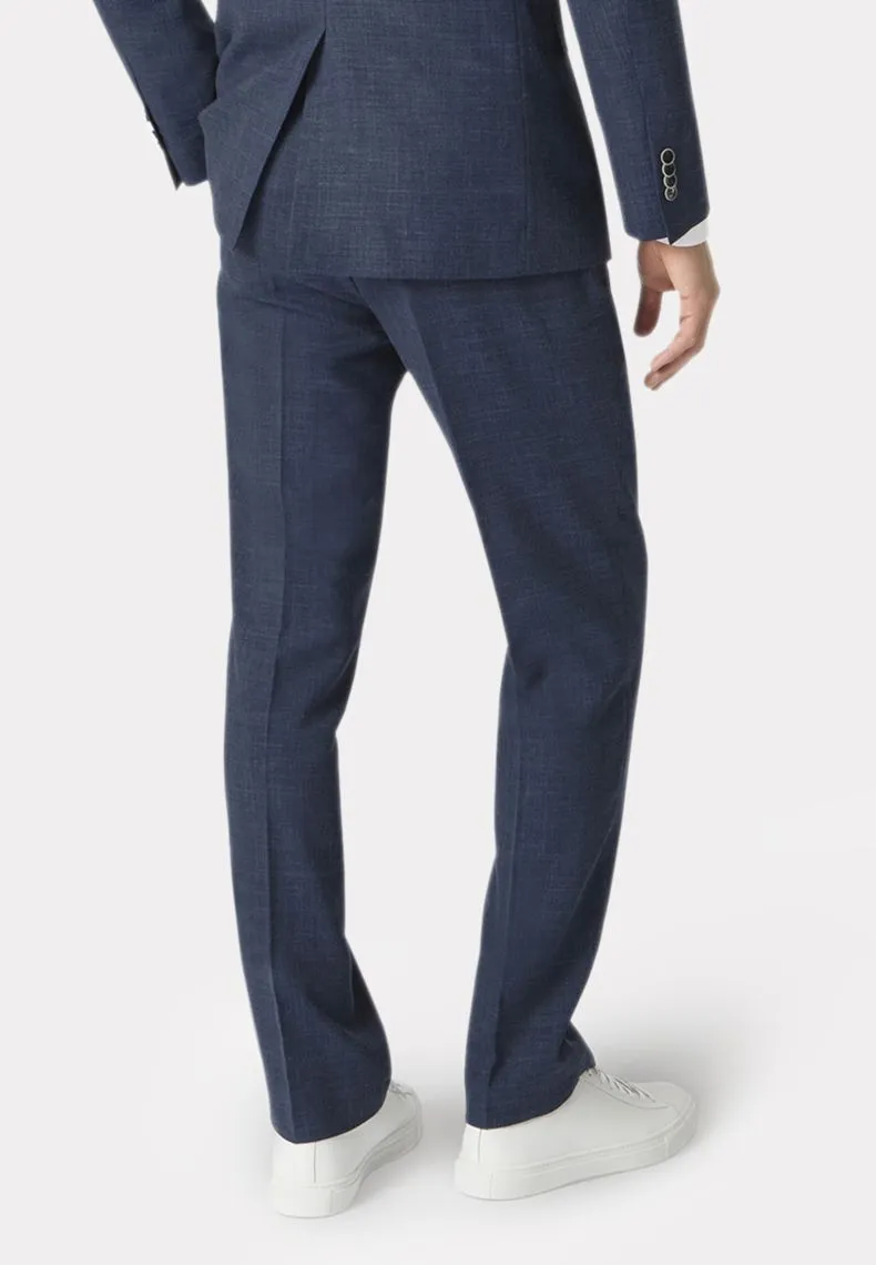 BROOK TAVERNER Constable Linen Mix Trouser NAVY REG