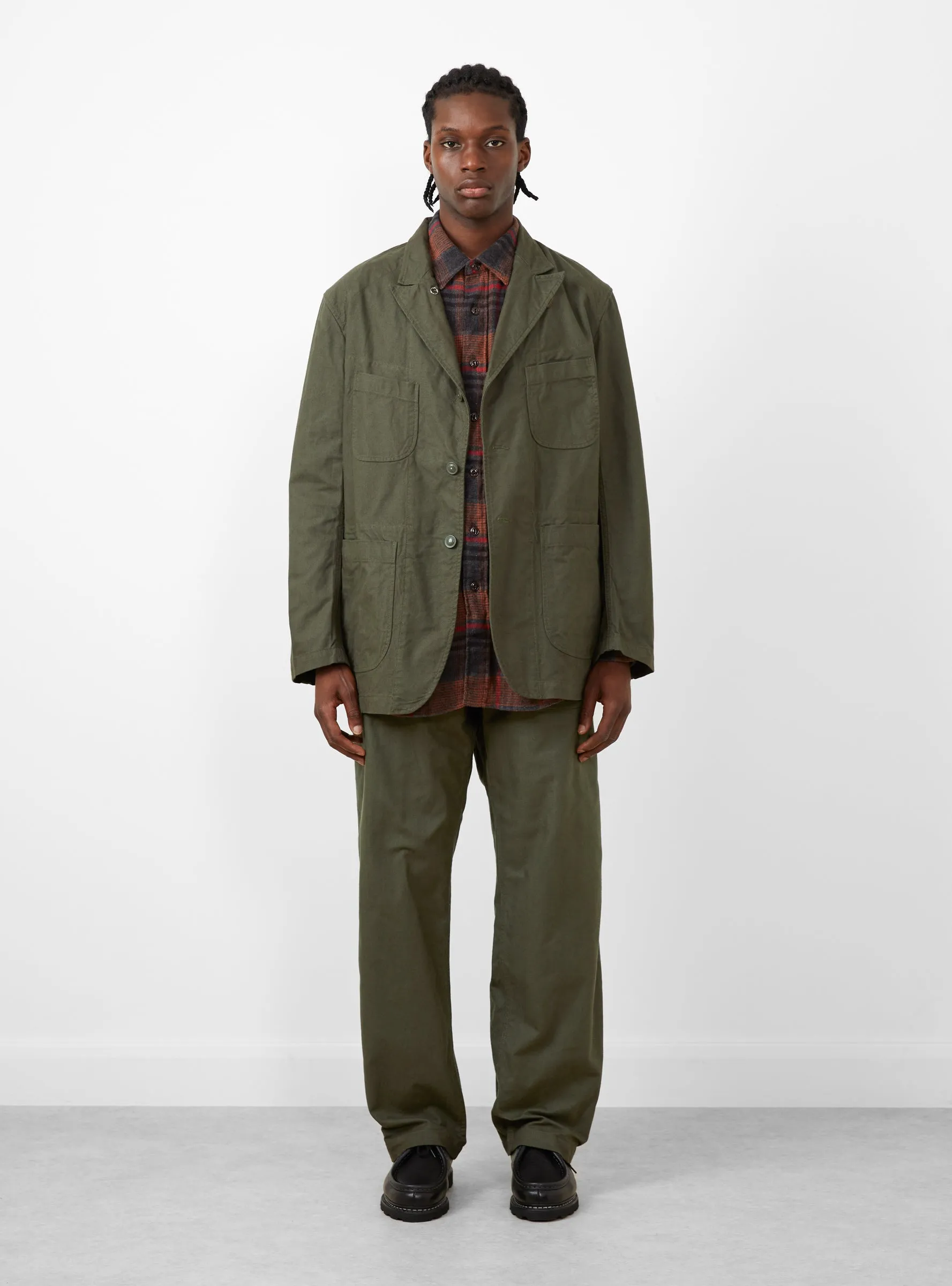 Brushed Herringbone Fatigue Pant Olive