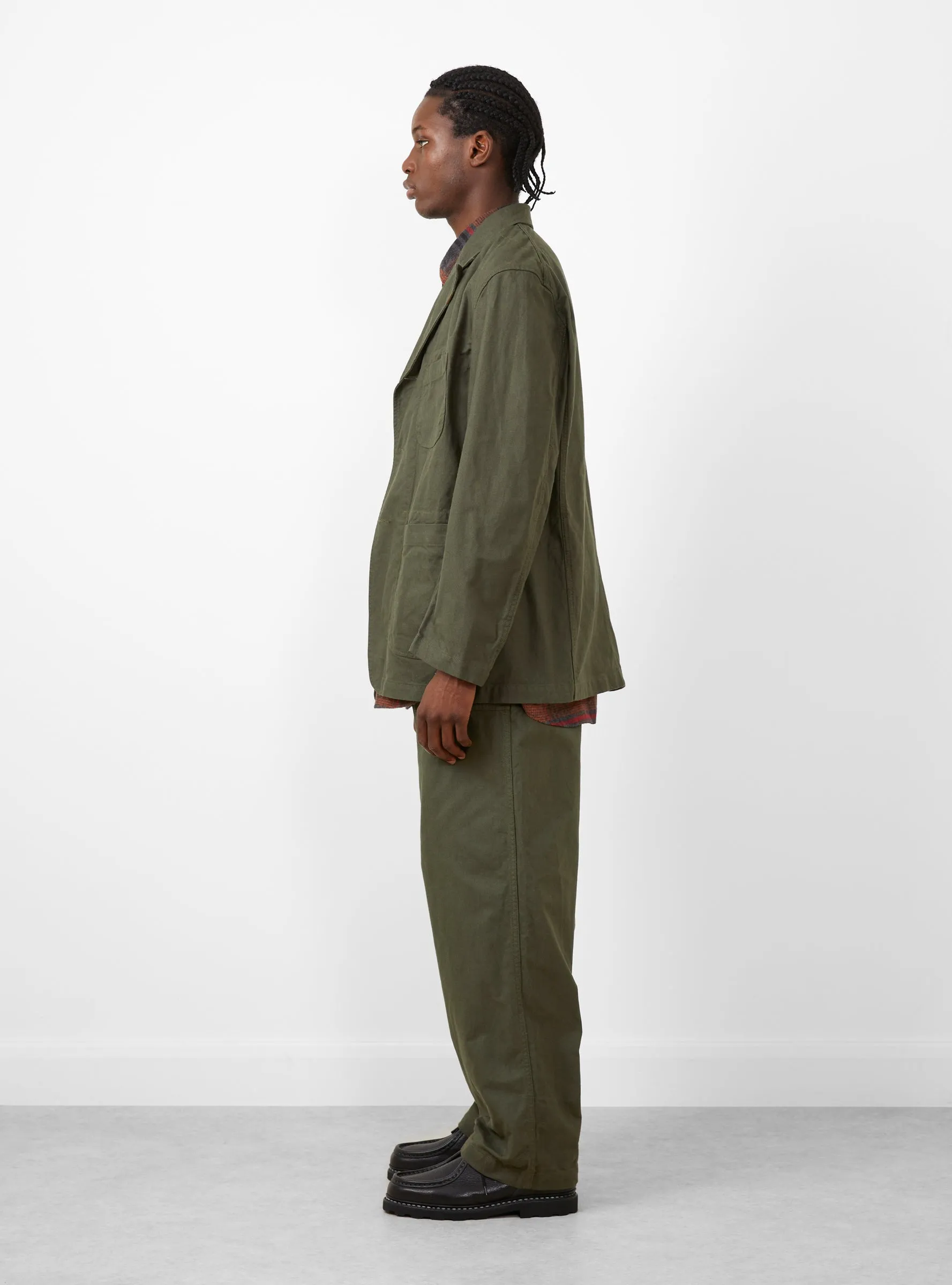 Brushed Herringbone Fatigue Pant Olive