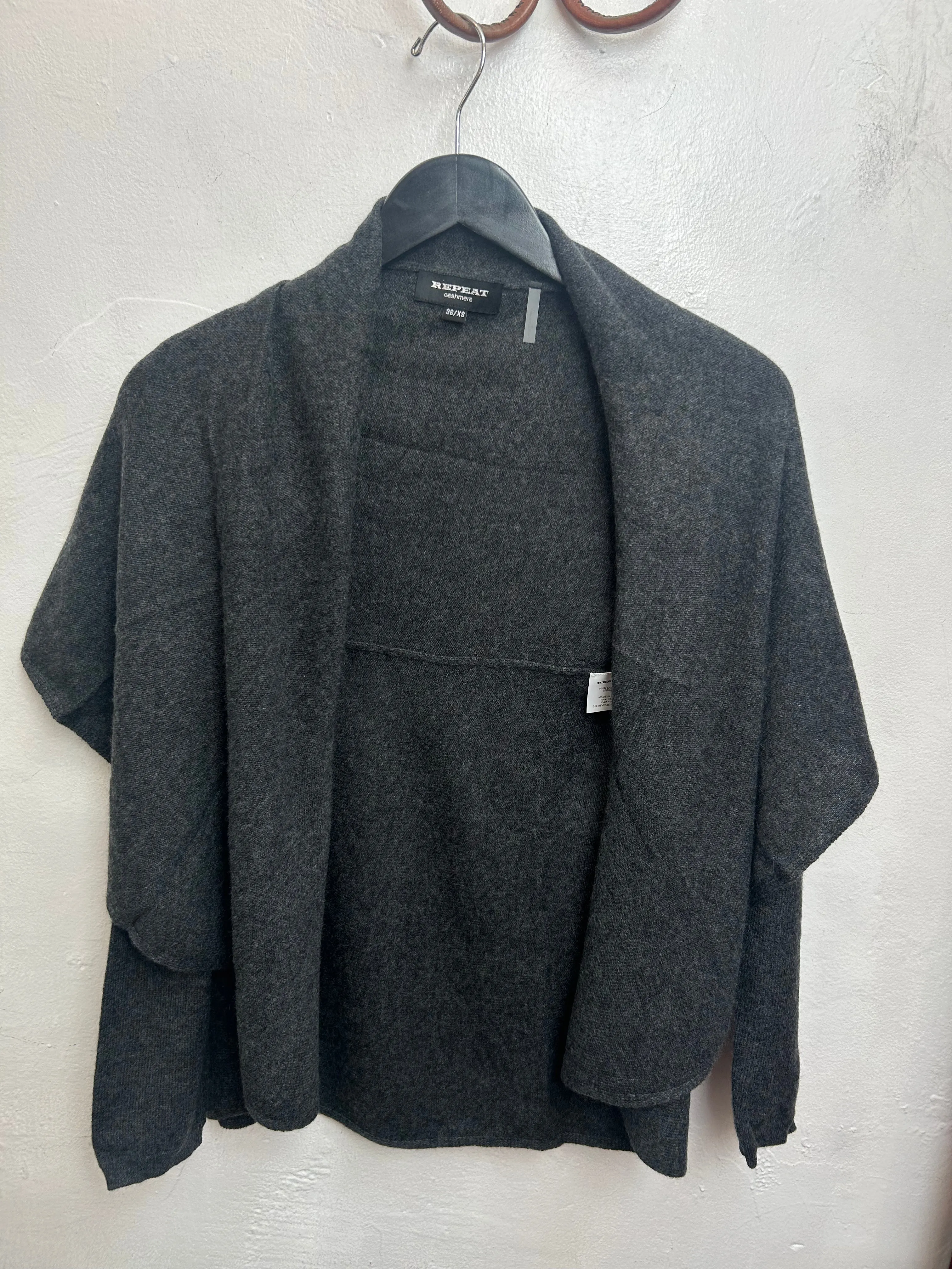 Charcoal Organic Circle Cardigan