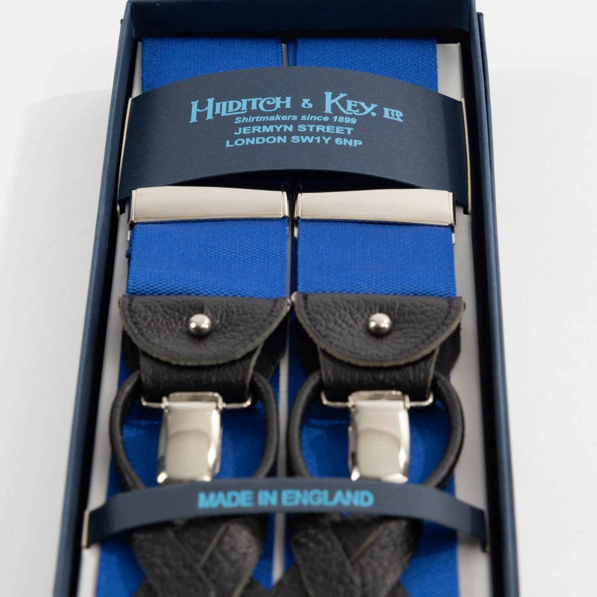 Classic Deep Blue Silk Barathea Braces