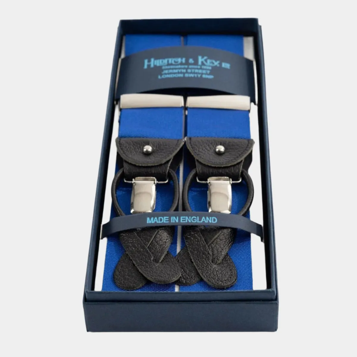 Classic Deep Blue Silk Barathea Braces