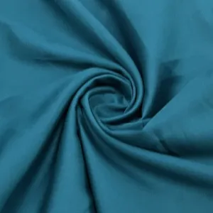 Classic Ocean Blue Solid Cotton Satin