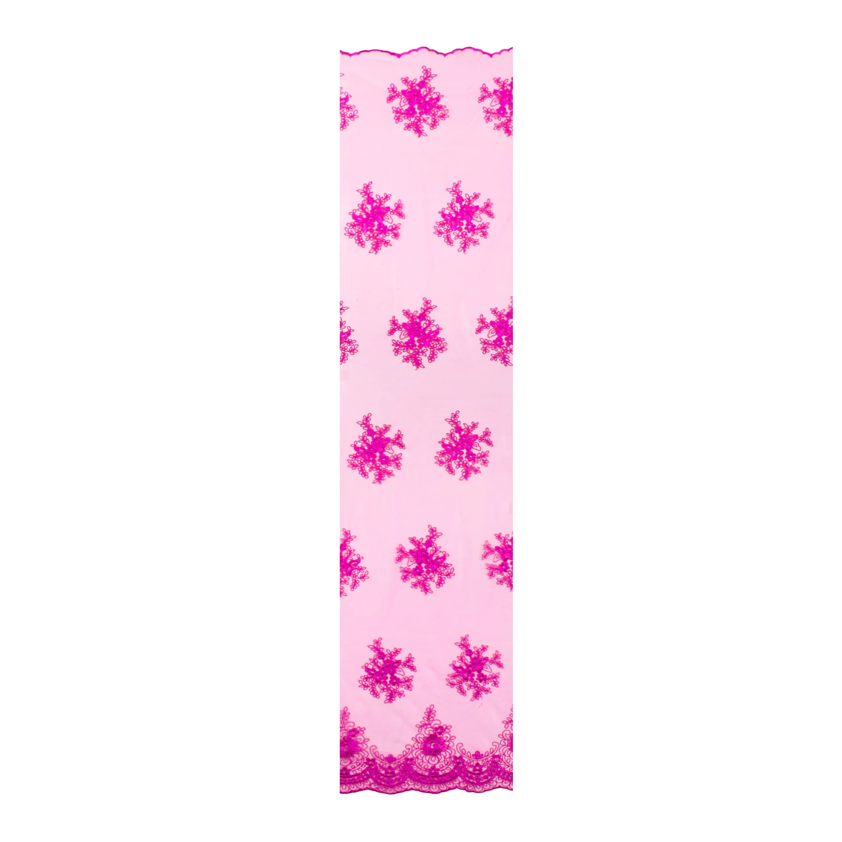 CLICHY Embroidered Mesh - Pink Tulip