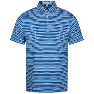 Clifton Performance Jersey Polo Sean Self Collar Mako Blue - AW24