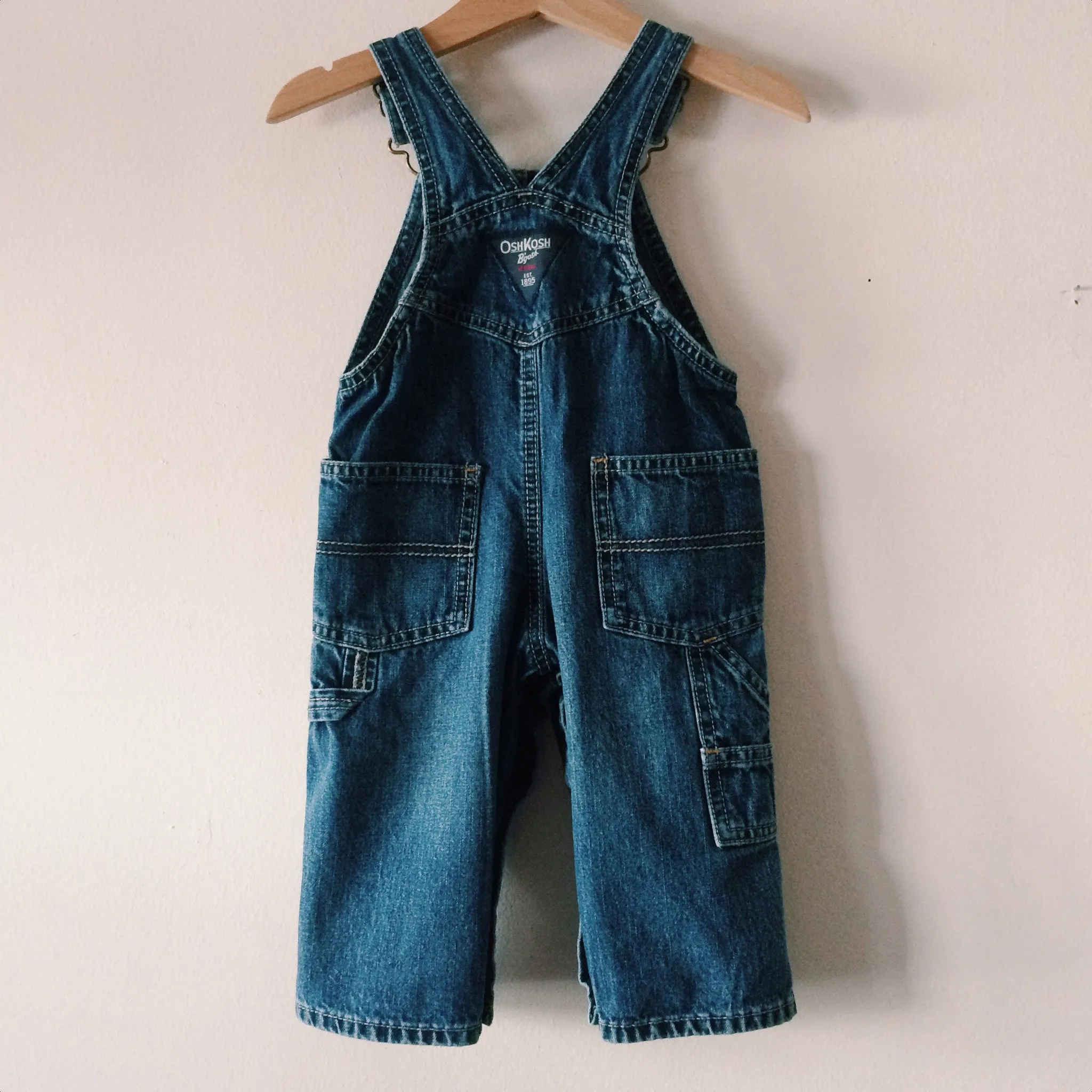 Cosmic Garden Baby Size Embroidered Denim Overalls. One of a kind. Free Shipping