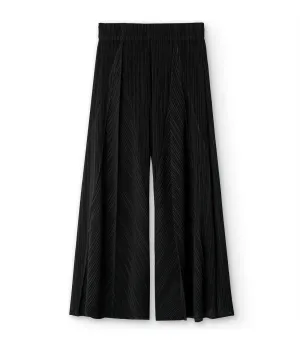 Crinkle Palazzo Trousers Black