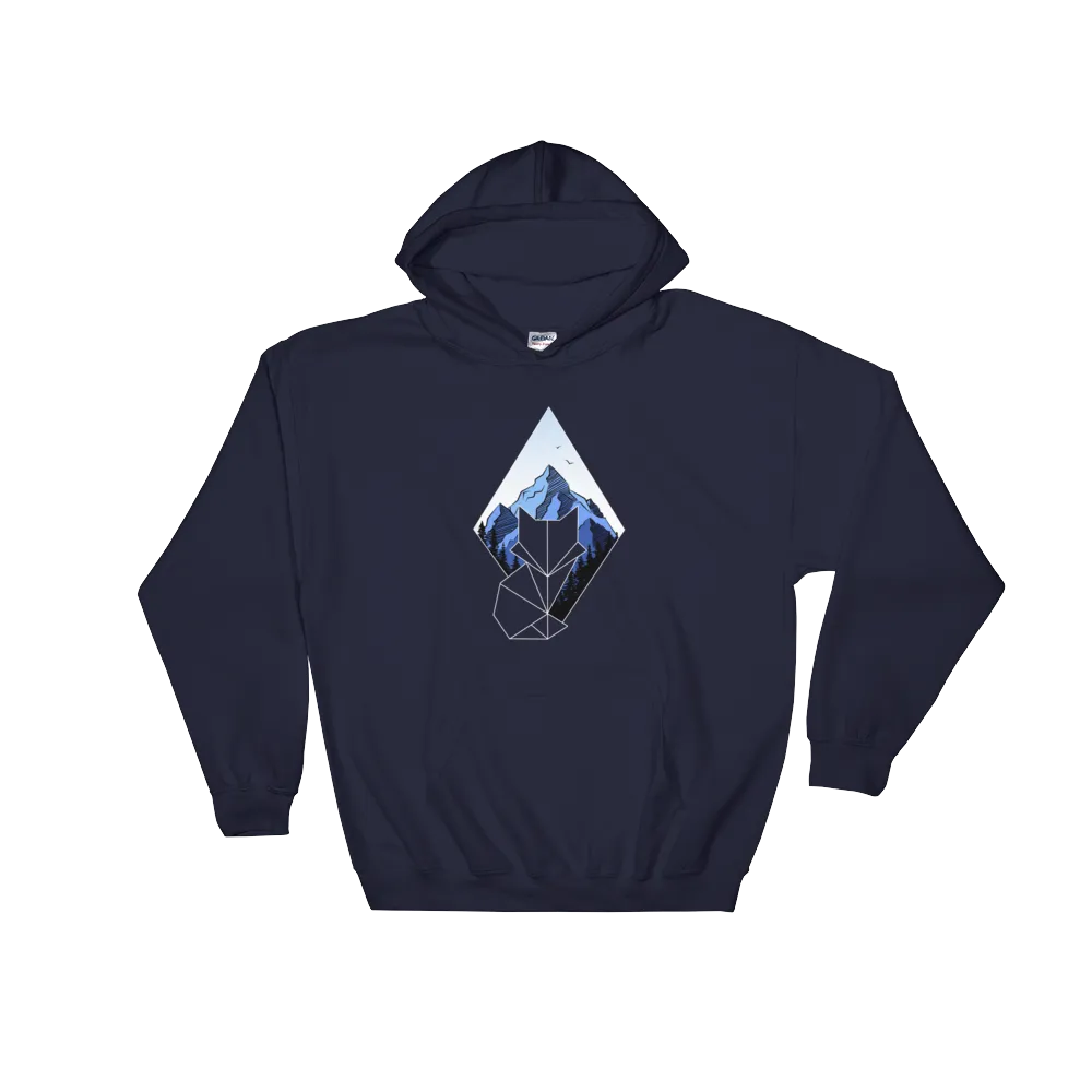 Diamond Fox Outline Hoodie