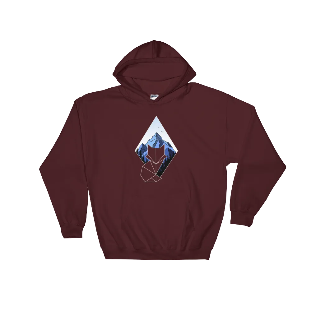 Diamond Fox Outline Hoodie