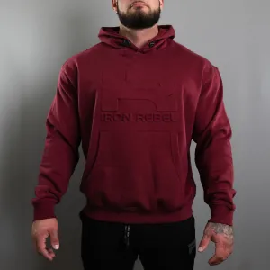 Embossed Hoodie (Wine)