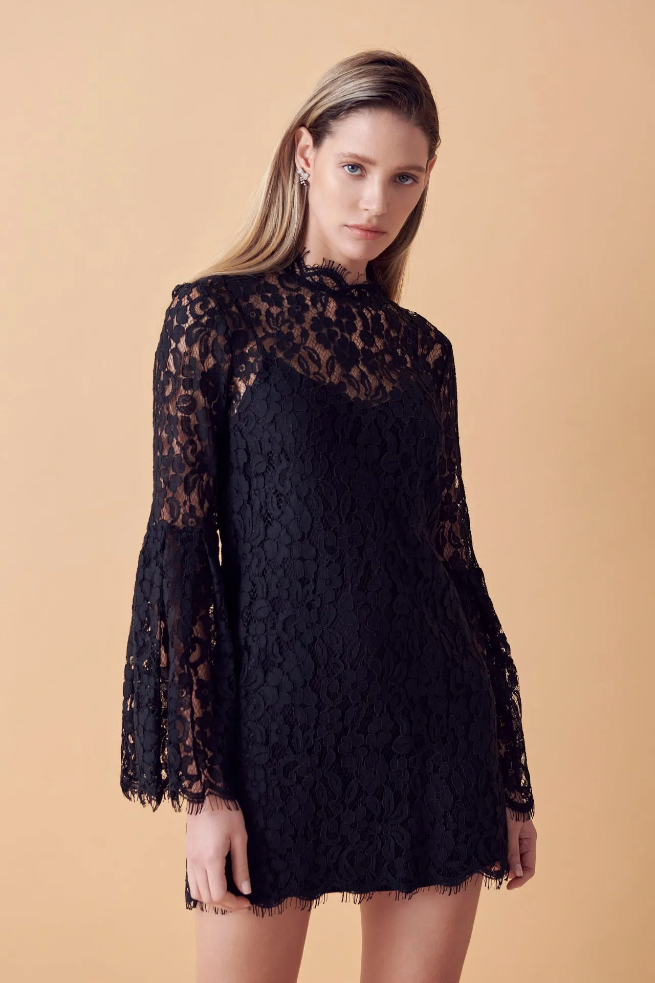 Endless Rose - Bell Sleeve Lace Dress