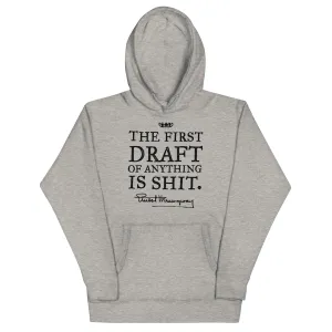 Ernest Hemingway First Draft Quote Pullover Hoodie