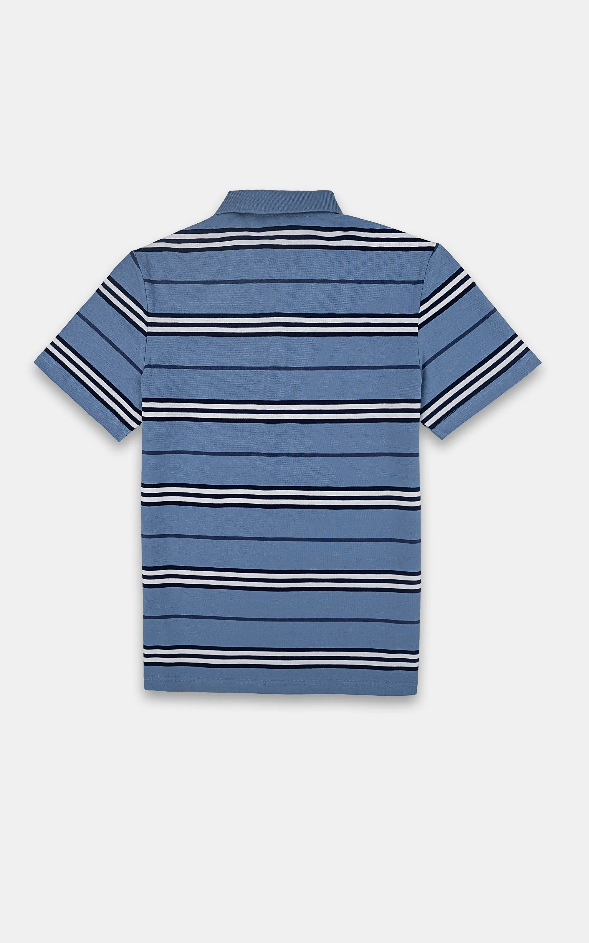 EXECUTIVE POLO RIBBED COLLAR BLUE