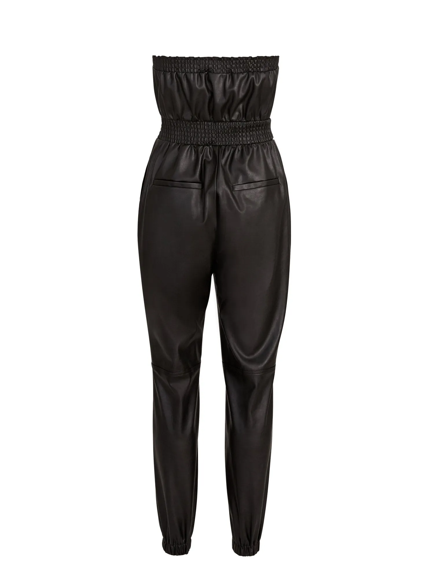 Faux-Leather Strapless Jumpsuit - The NY&C Legacy Collection