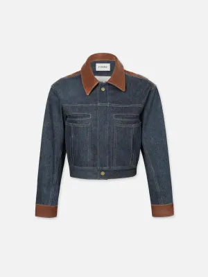 FRAME-Atelier Denim Leather Bomber Arlow