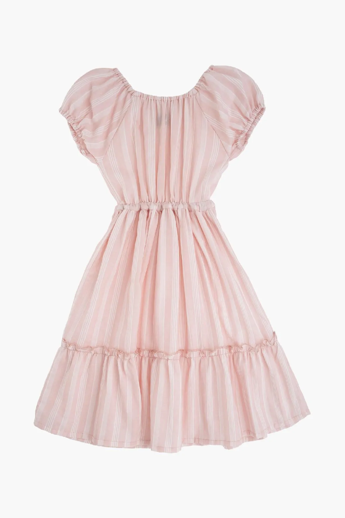 Girls Dress Tocoto Vintage Pink Striped Midi