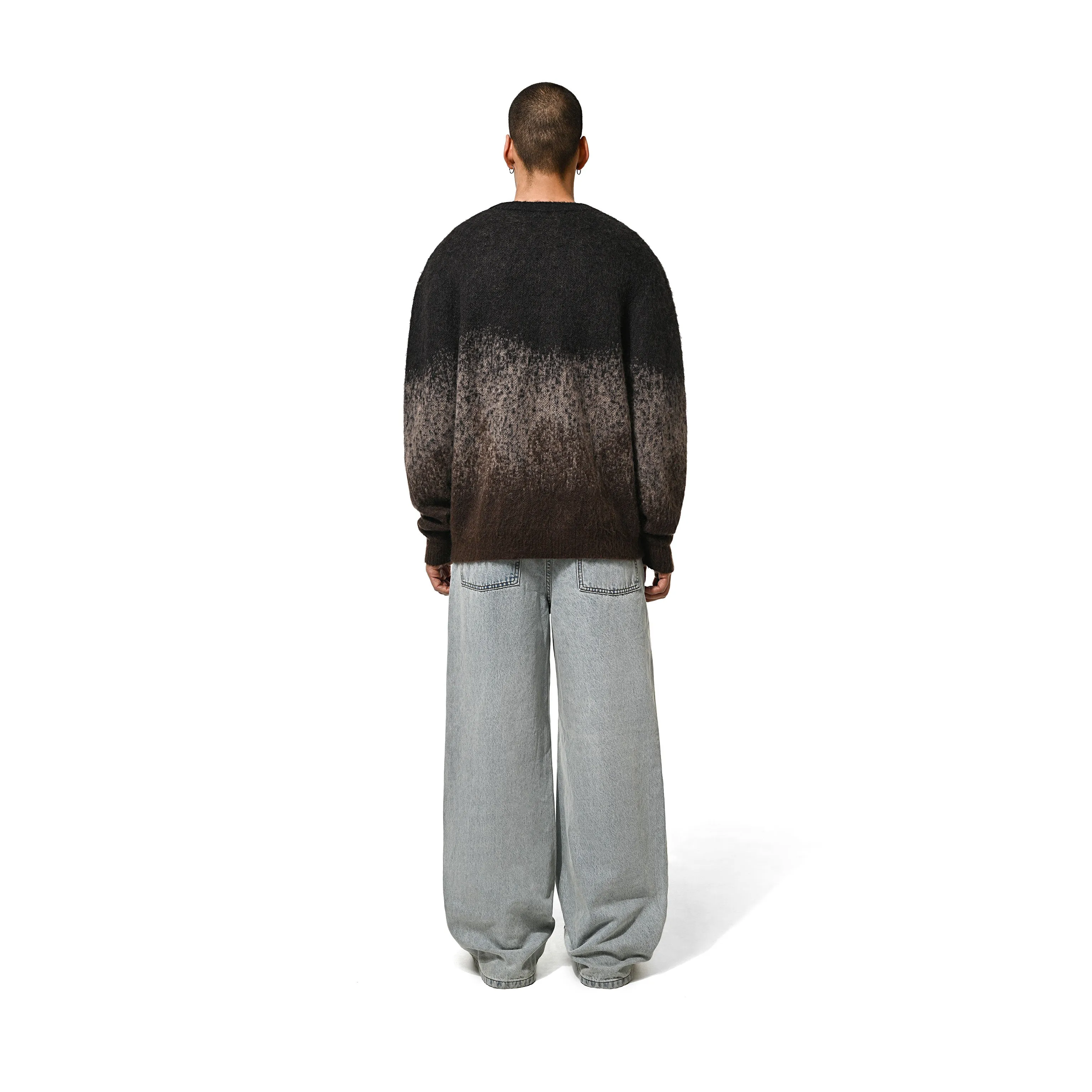 GRADIENT KNIT SWEATER - BROWN