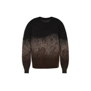 GRADIENT KNIT SWEATER - BROWN