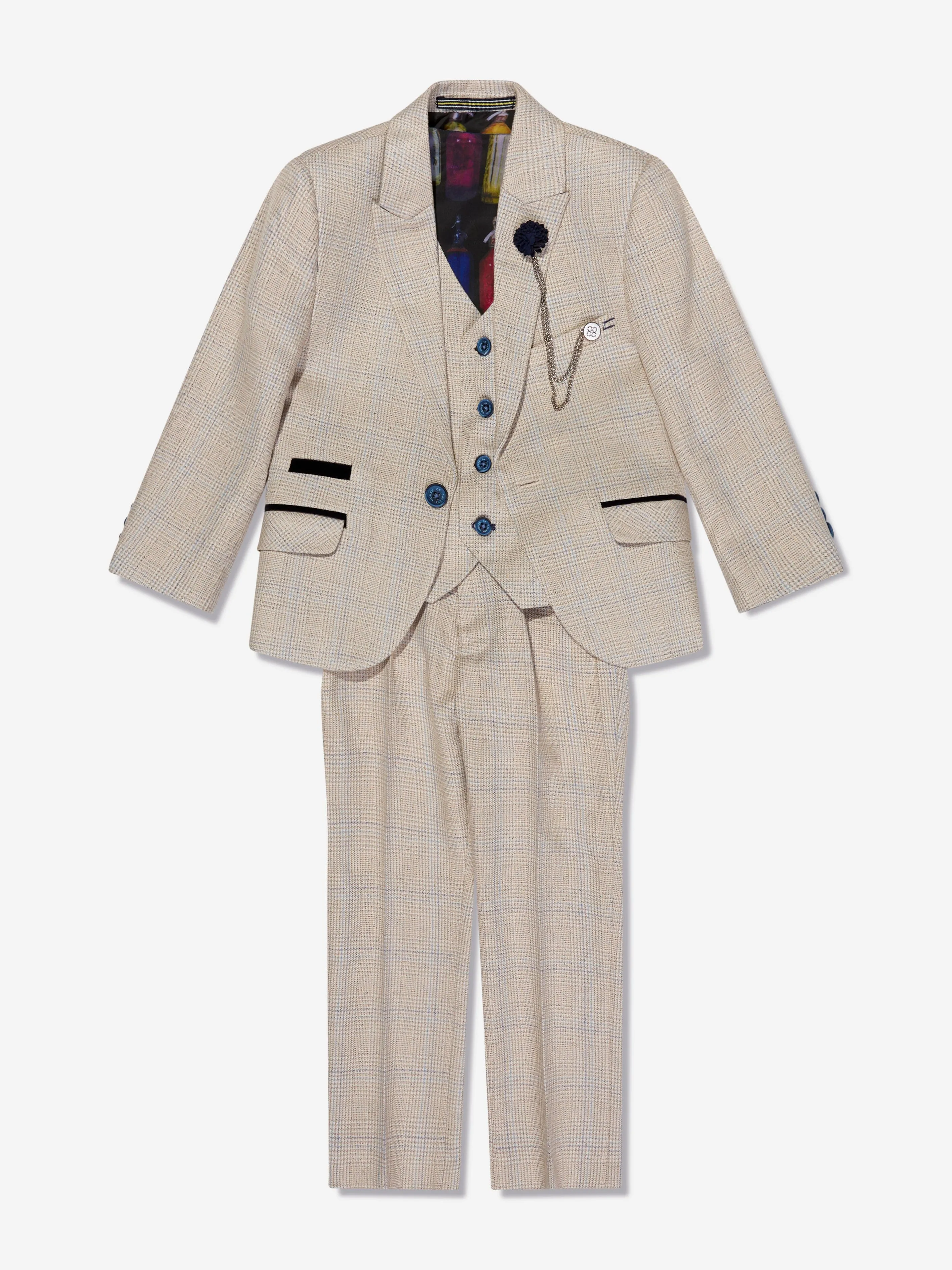 House Of Cavani Boys Caridi Suit in Beige