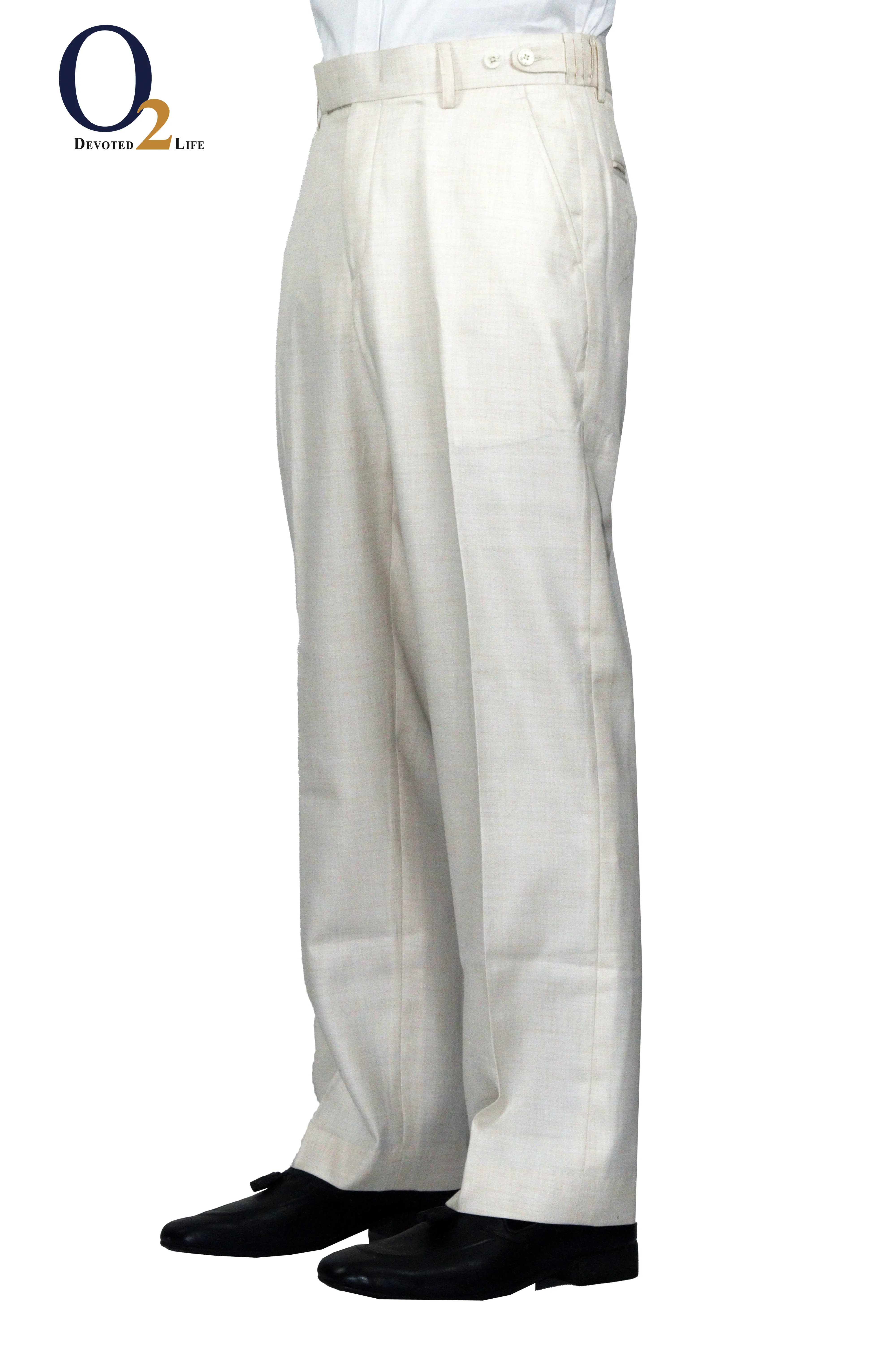 Ivory Double Gurkha Wool Pant