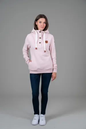 Jas Sepia Rose Button Neck Hoodie