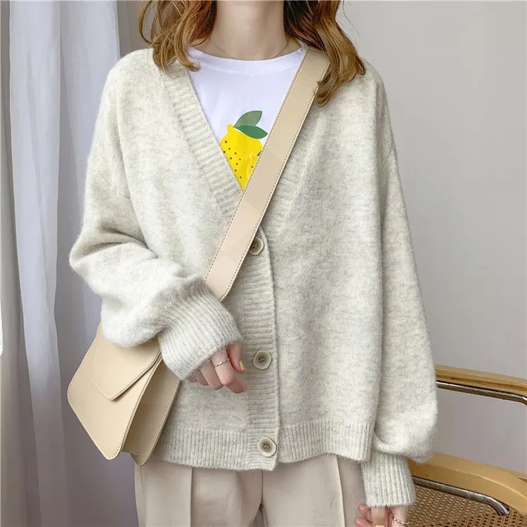 Joskaa Christmas Gift H.SA 2024 Women Sweater Cardigan Winter Solid Cashmere Top Casual Cardigans Chic Korean Fashion Winter Knit Jacket sueters mujer