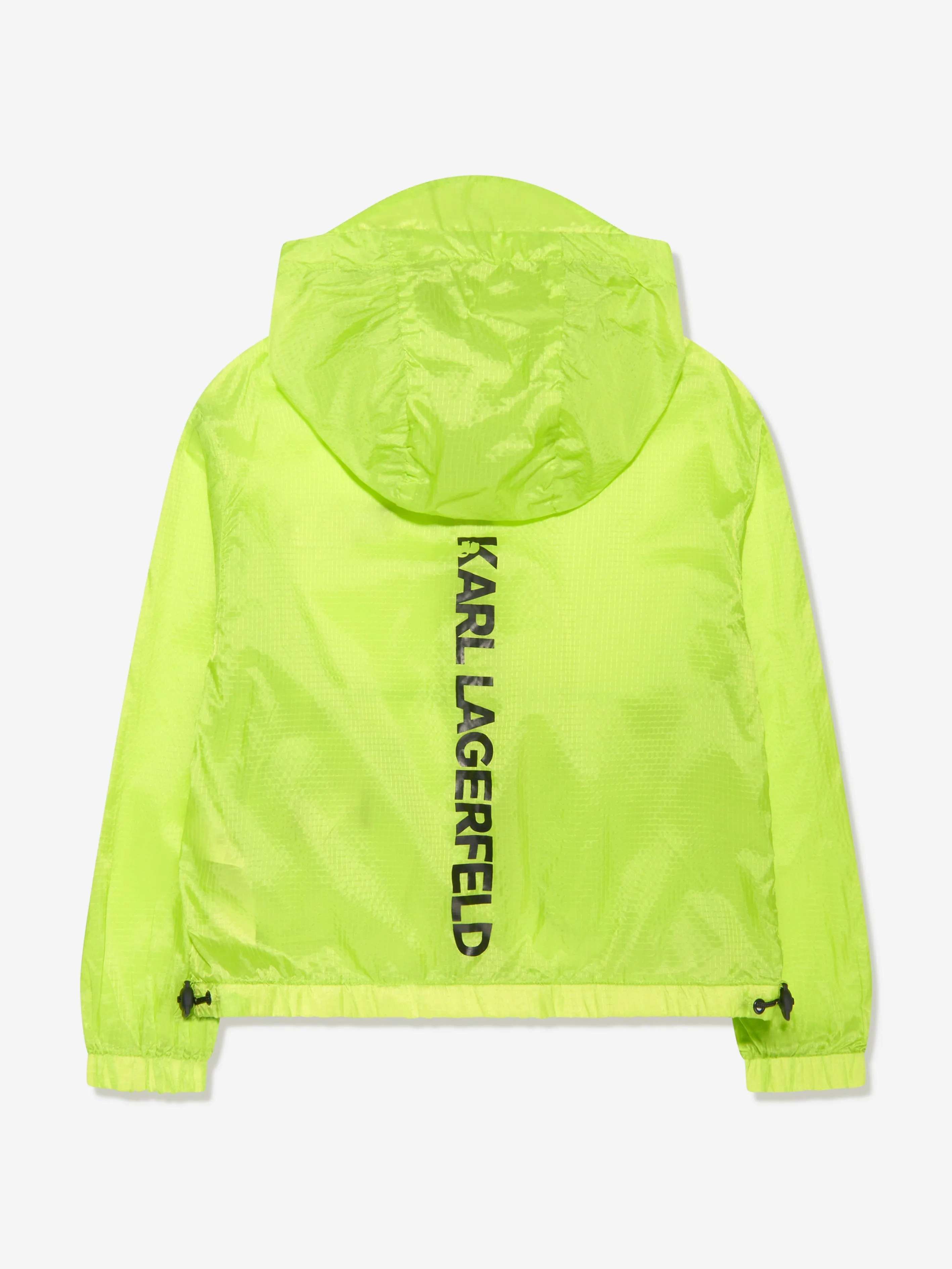 Karl Lagerfeld Boys Hooded Windbreaker in Green