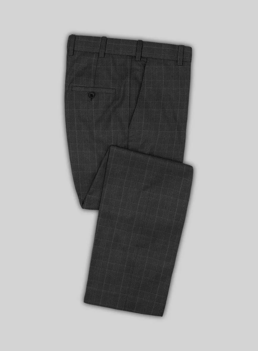 Lanificio Zegna Trofeo Bonsus Charcoal Checks Wool Suit