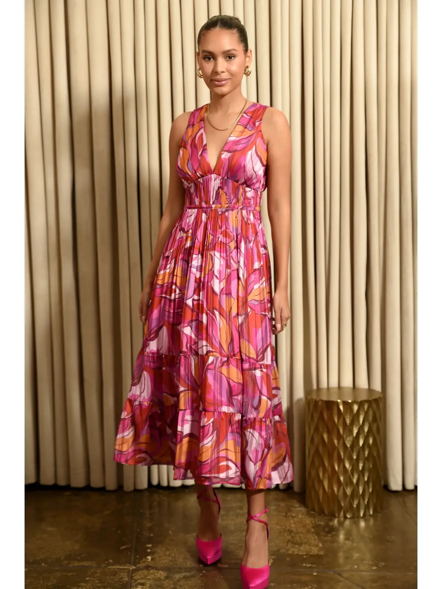 Lois Pleated Maxi Dress