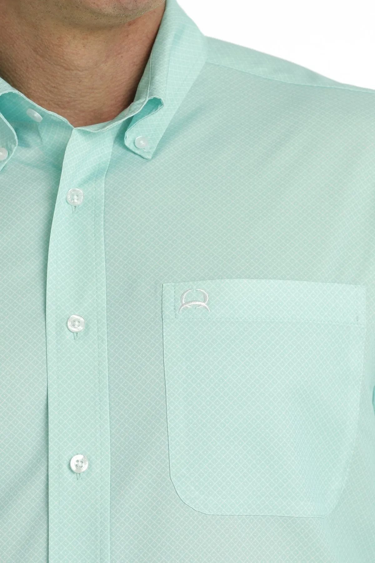 Men's Cinch Arenaflex Long Sleeve Mint Button Down Shirt