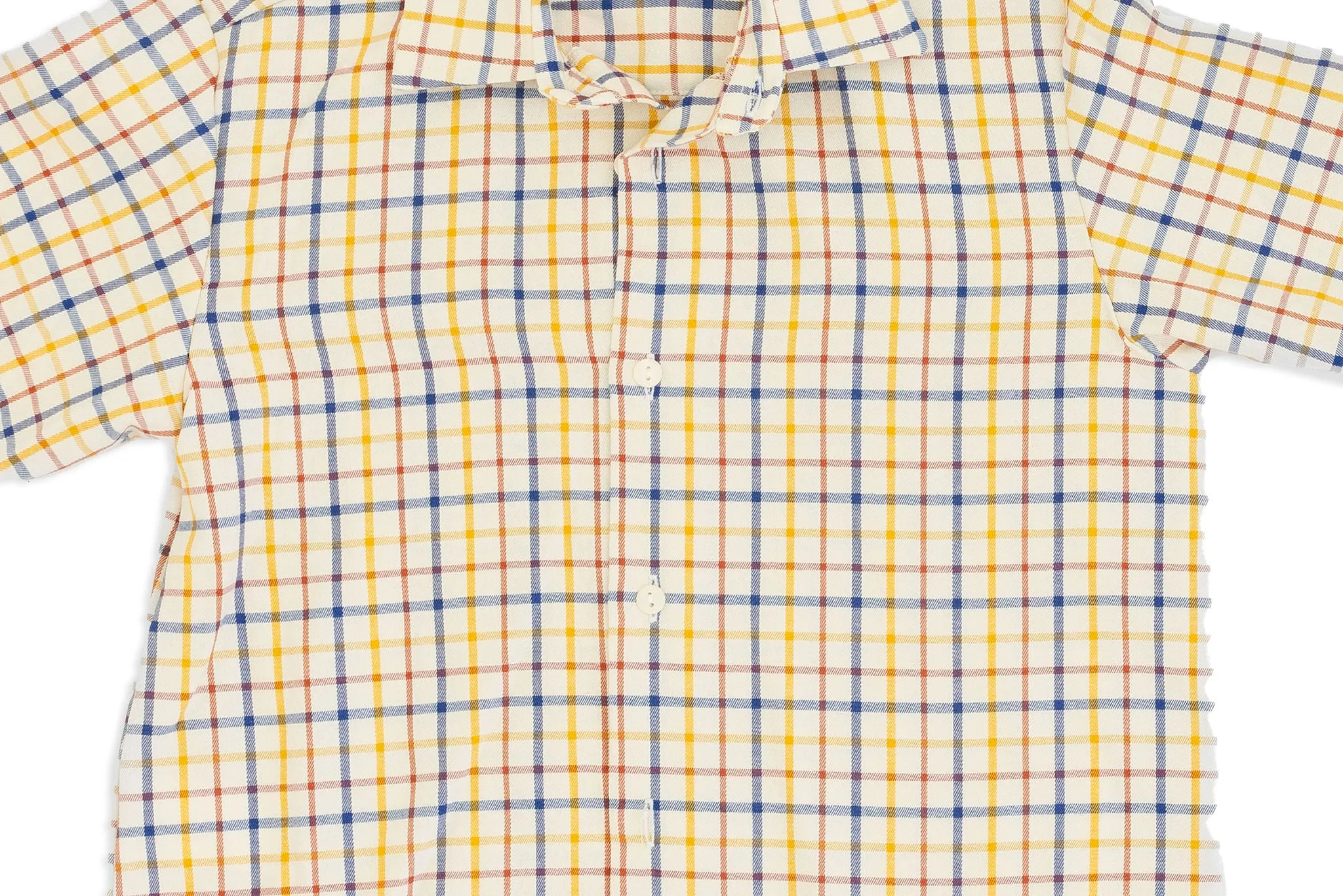 Mustard & Blue Check Buttondown