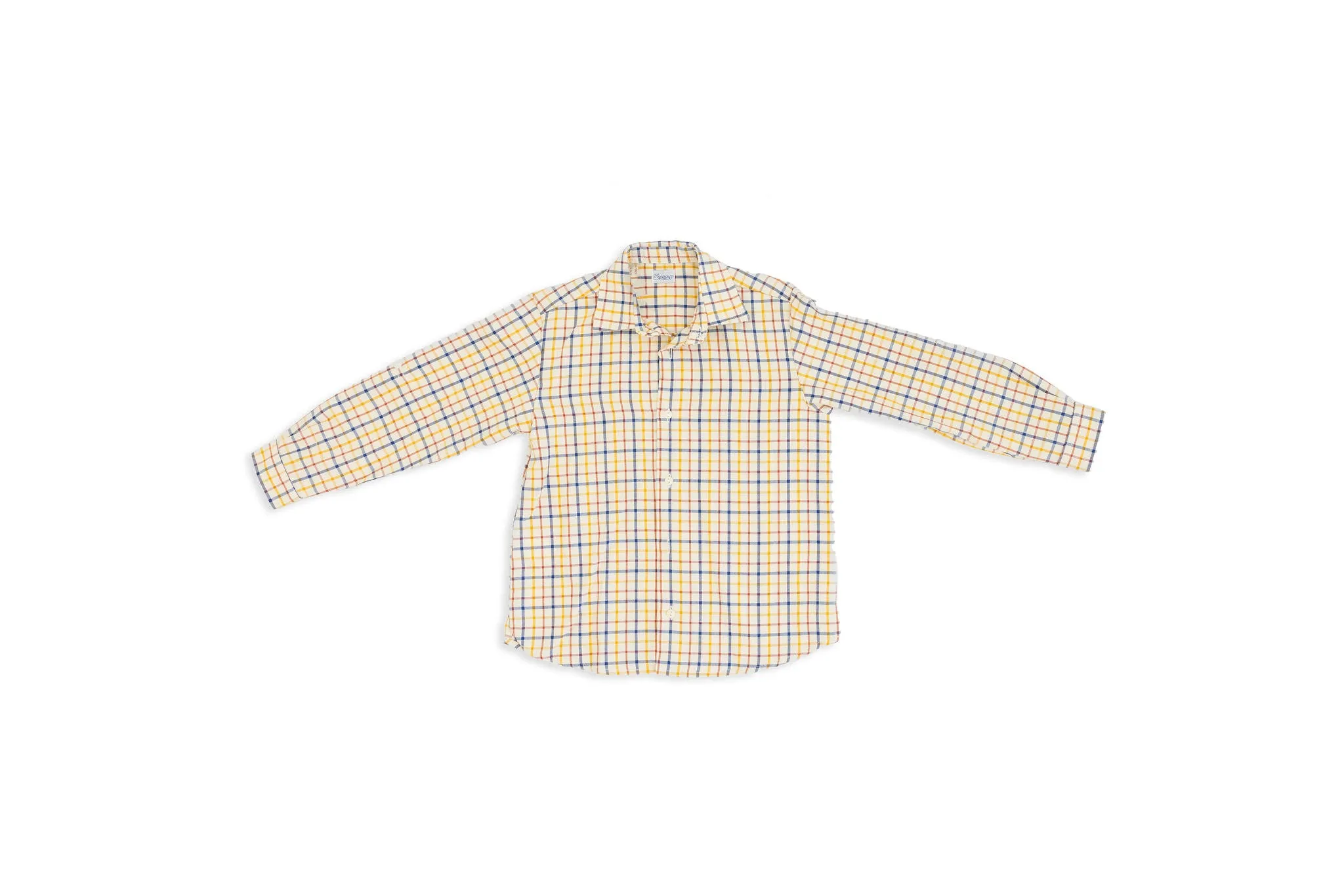 Mustard & Blue Check Buttondown