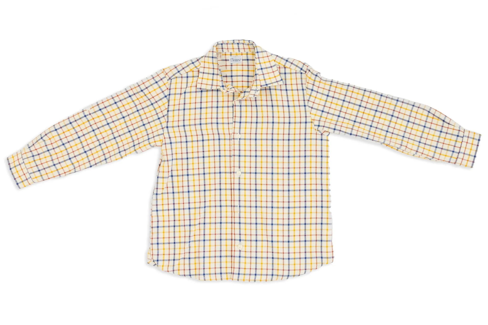 Mustard & Blue Check Buttondown