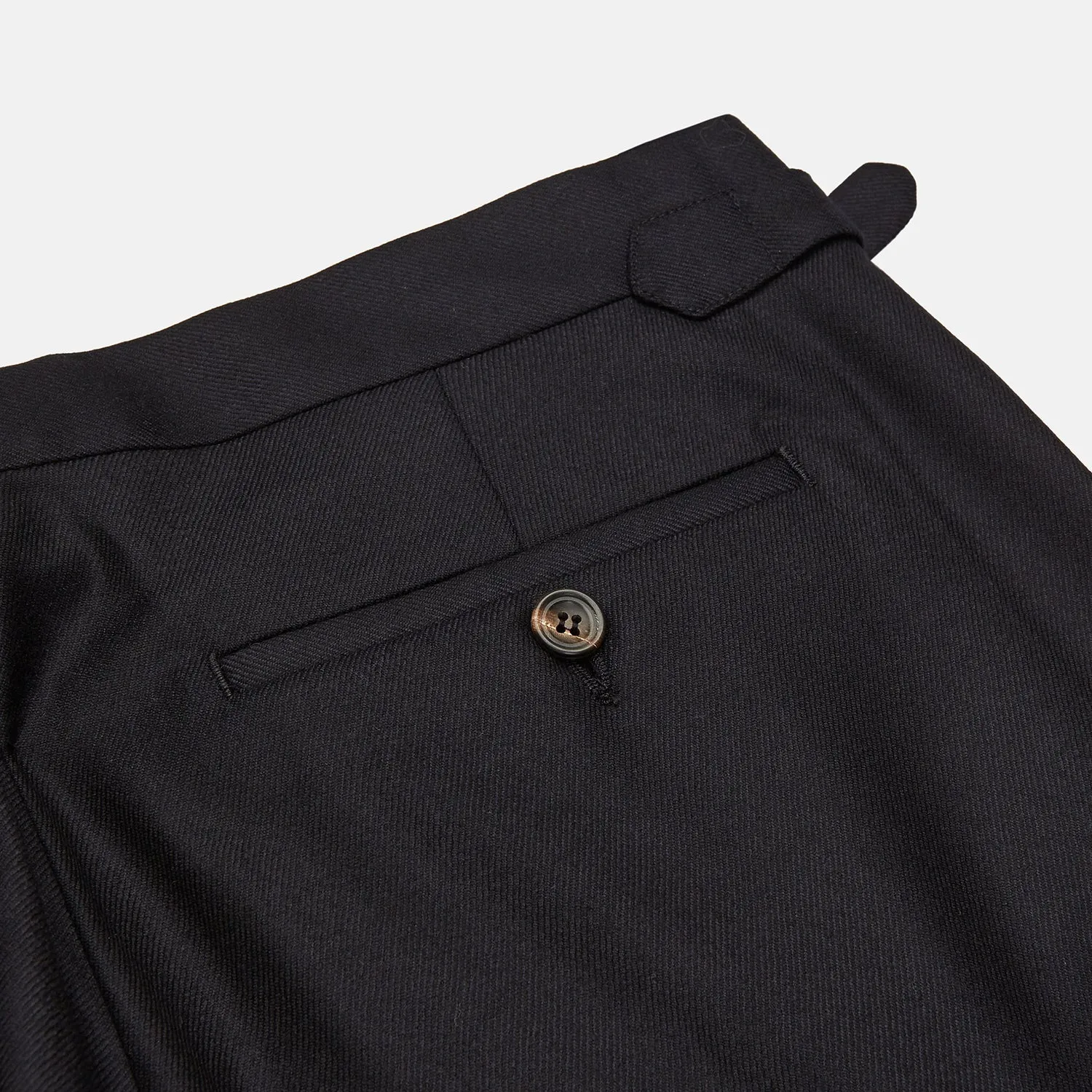 Navy Escorial Wool Trousers