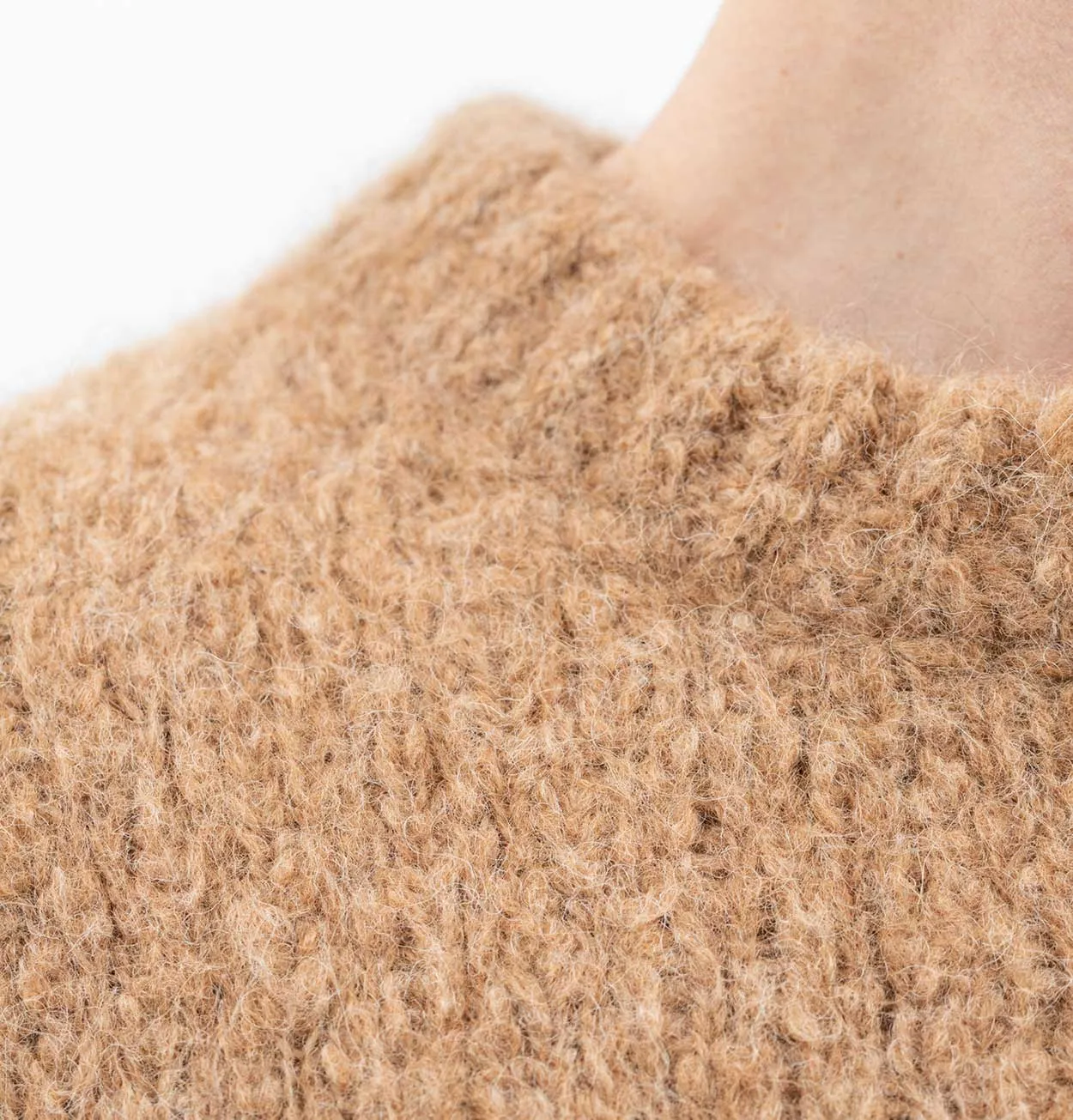 Norse Projects Rasmus Flame Alpaca Sweater in Camel