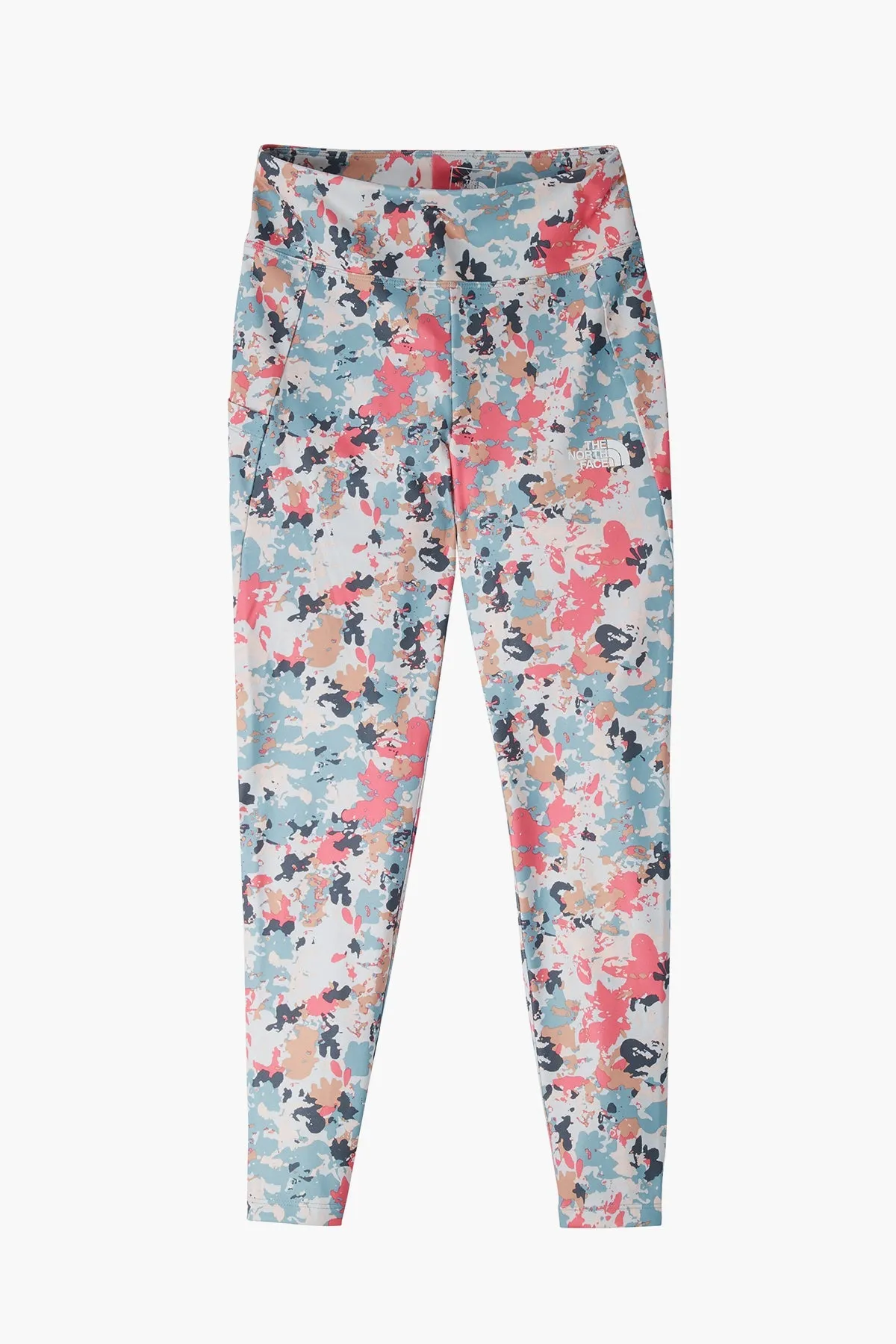 North Face On Mountain Girls Leggings - Tourmaline Floral Camo