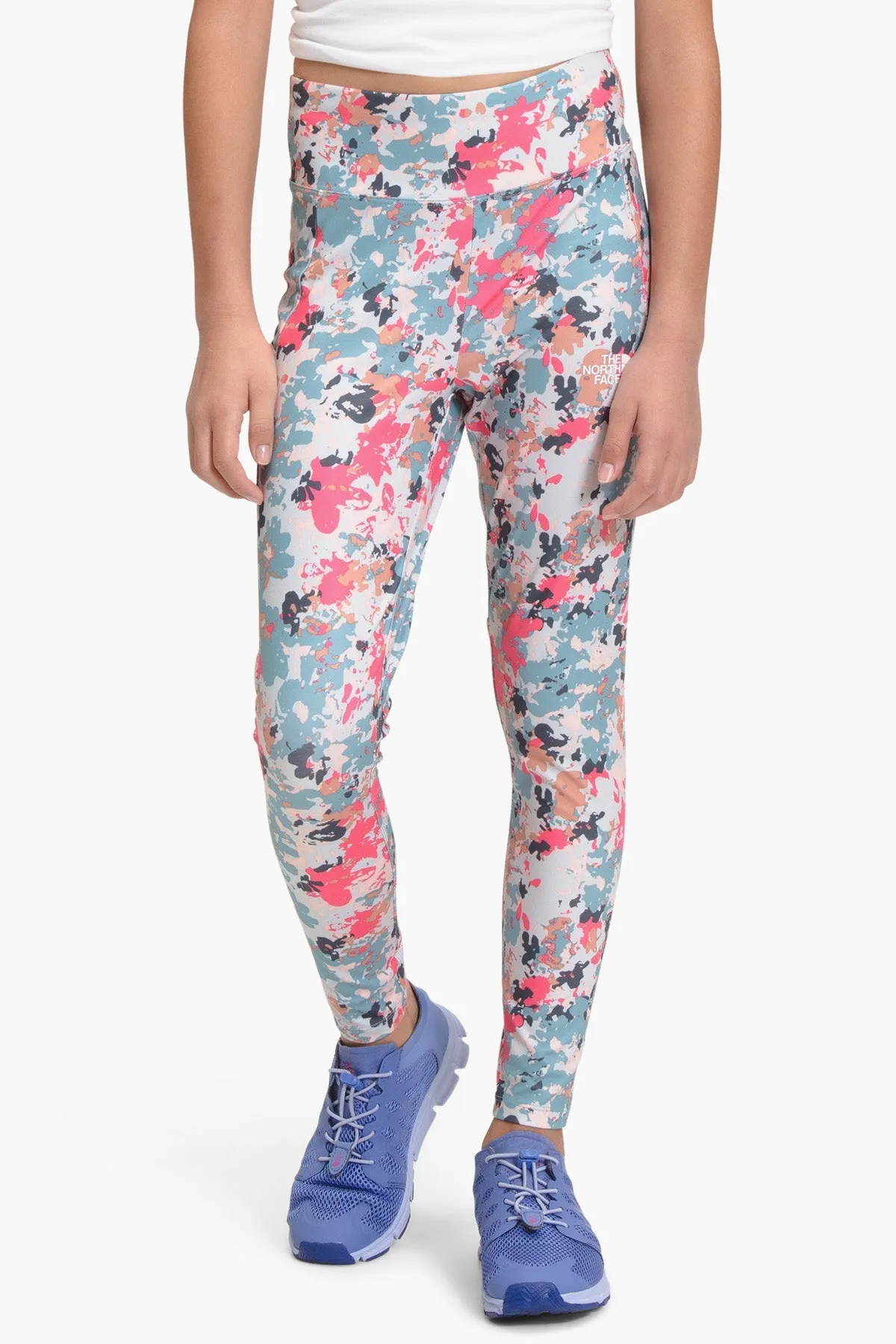 North Face On Mountain Girls Leggings - Tourmaline Floral Camo