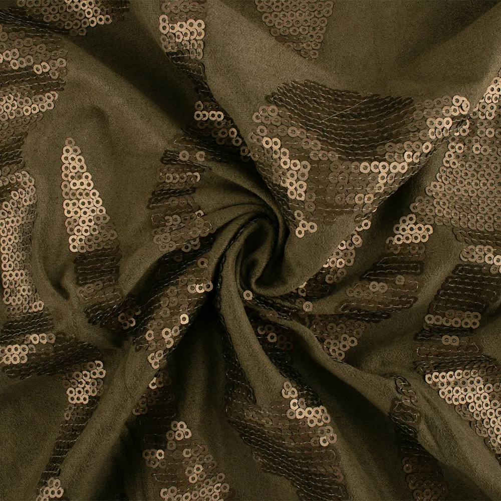 Novelty Fancy Suede - Sparkling - Olive