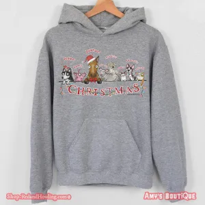 One of a Kind! "Merry Christmas" Hooded Sweatshirt: 3XL