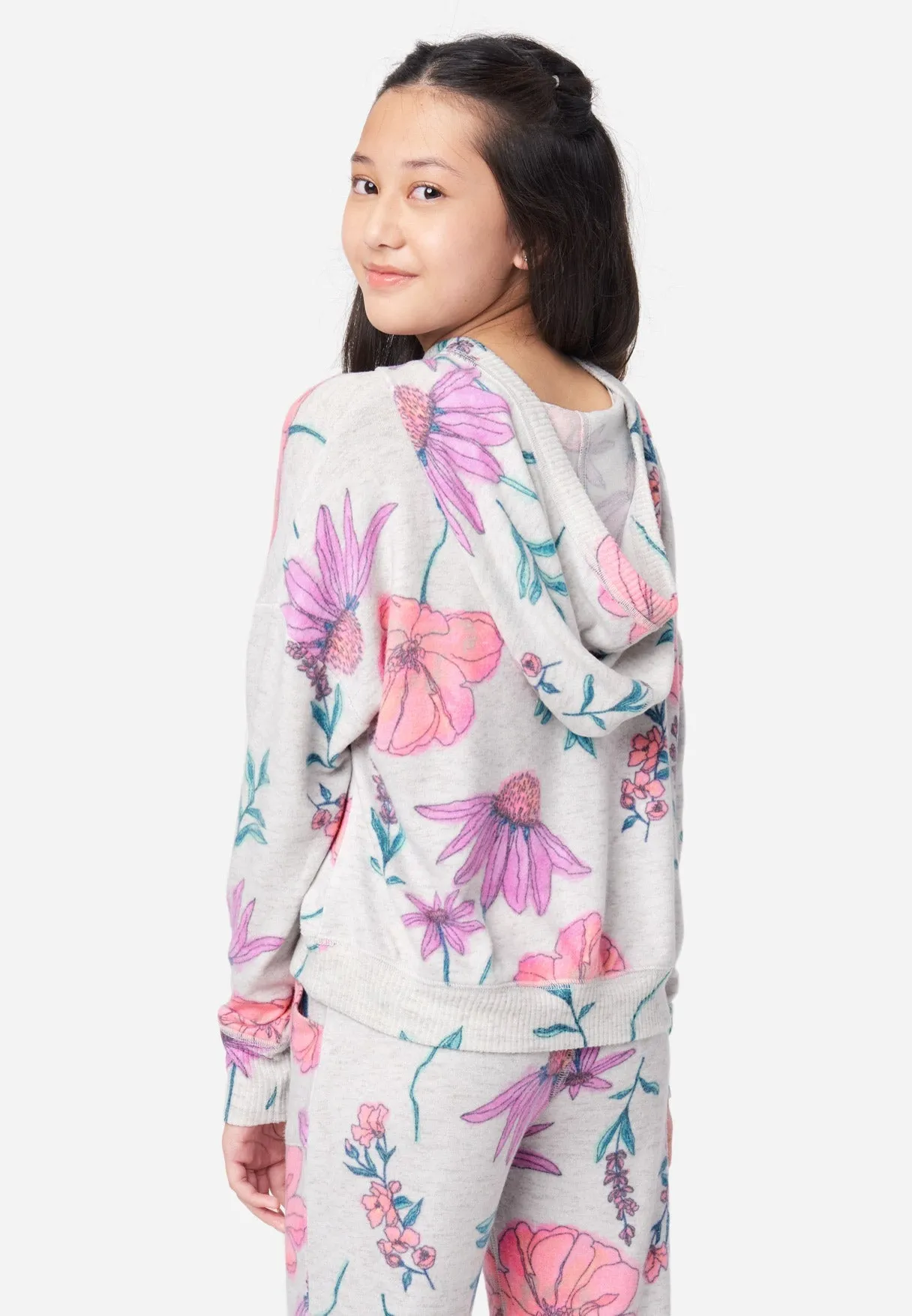 Patterned Hacci Hoodie