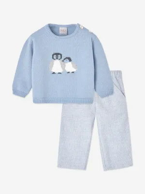 Paz Rodriguez Baby Boys Trouser Set in Blue