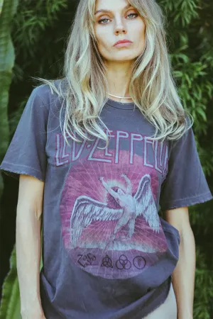 People of Leisure Led Zeppelin Sunkissed Timeless Tee in Vintage Black